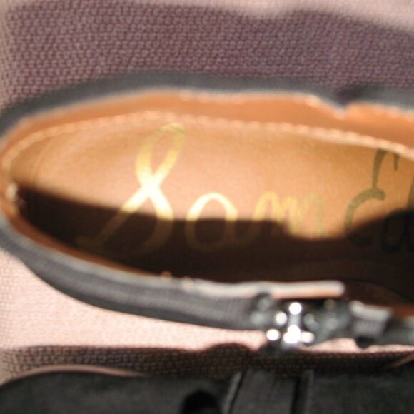 Sam Edelman Black Suede Petty Ankle Boots - Picture 7 of 9